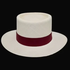 Fine Montecristi Panama Hat Gambler, Genuine HandWoven Hat by Domingo Carranza Hats. New brim model, exclusive crown shape. Authentic Panama Hats Montecristi. Golf Panama hat.