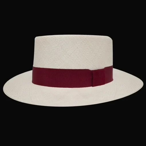 Fine Montecristi Panama Hat Gambler, Genuine HandWoven Hat by Domingo Carranza Hats. New brim model, exclusive crown shape. Authentic Panama Hats Montecristi
