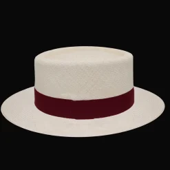 Fine Montecristi Panama Hat Gambler, Genuine Hand Woven Hat by Domingo Carranza Hats. New brim model, exclusive crown shape. Authentic Panama Hat Montecristi