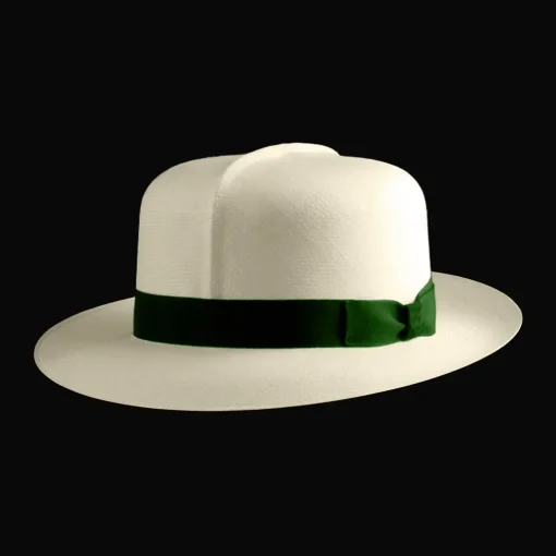 Fine Montecristi Panama Hat Optimo genuine HandWoven hat by Domingo Carranza. New brim, classic crown shape. Men's premium Panama hats.