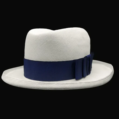 Fine Montecristi Panama Hat Homburg Genuine HandWoven Hat by Domingo Carranza. New brim model, exclusive crown shape. Homburg hat.