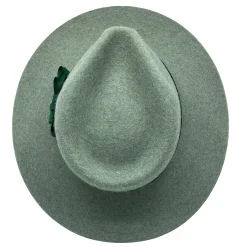 Green Fedora Fur Felt Hat by Domingo Carranza