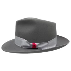 Fedora Grey Fur Felt Hat by Domingo Carranza