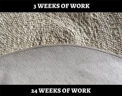 Comparison between a thick hat and an extra fine one, this is the reason why a hand-woven hat by Domingo Carranza has such a great value.