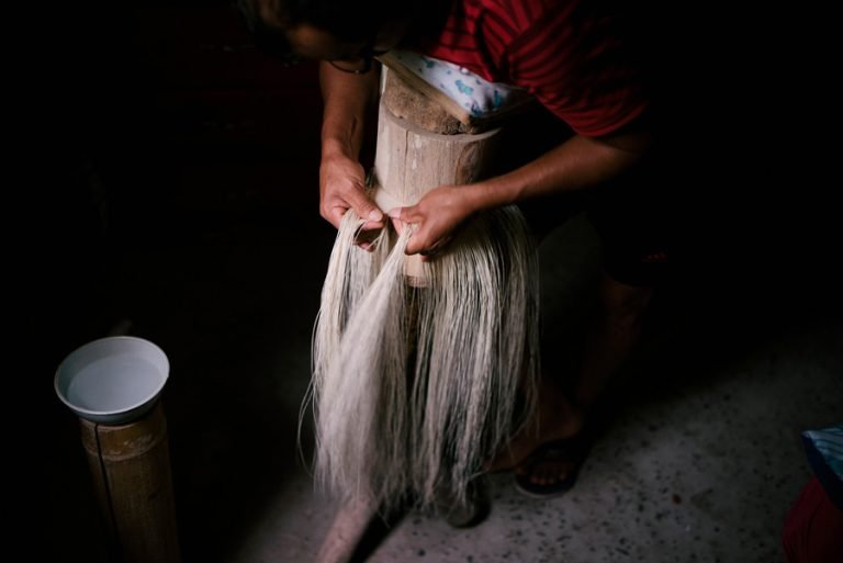 Master craftsman Domingo Carranza Hats weaving a extrafine Montecristi Panama Hat with the crab technique for high quality hats