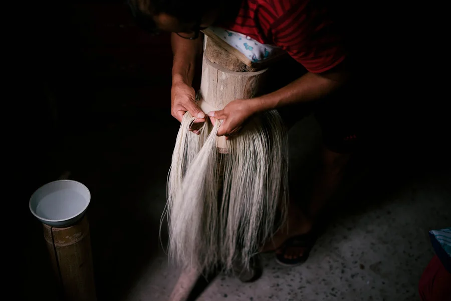 Master craftsman Domingo Carranza Hats weaving a extrafine Montecristi Panama Hat with the crab technique for high quality hats